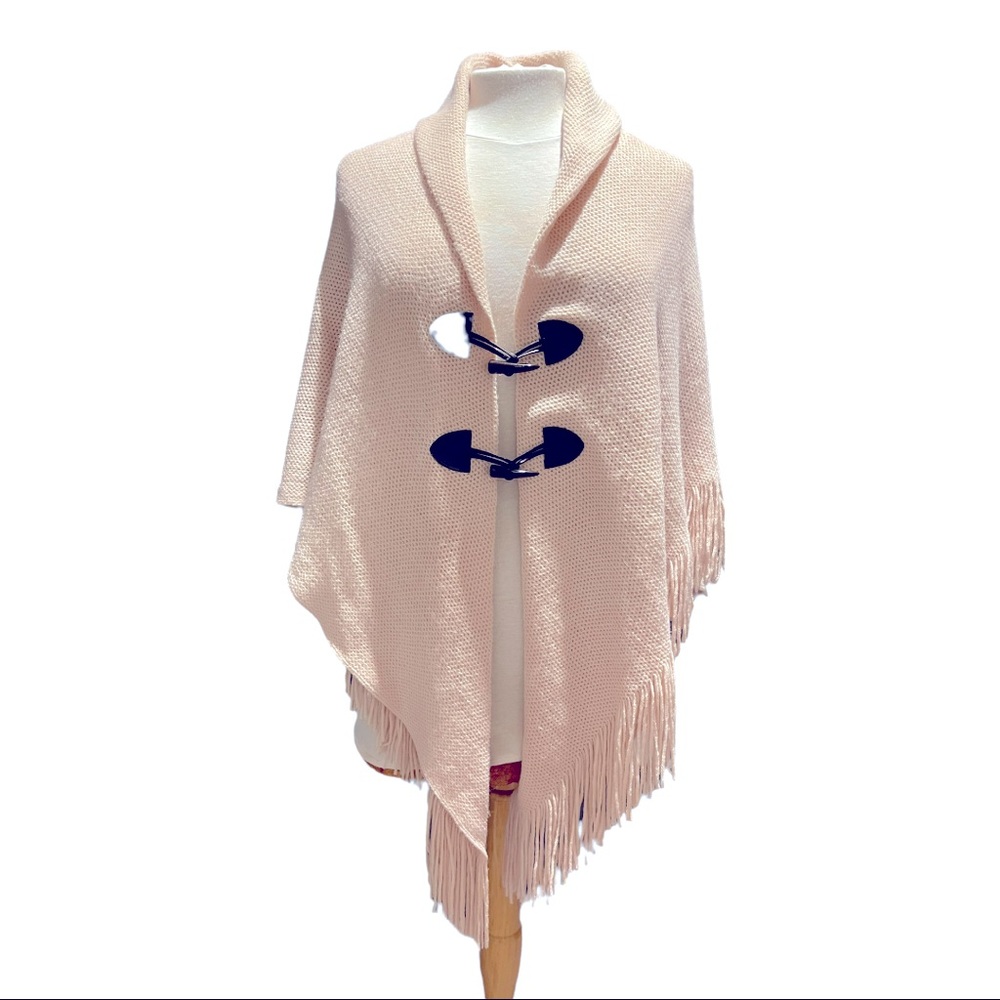 Knit Toggle Button Poncho